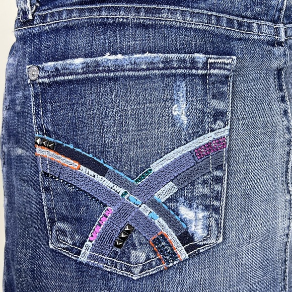 NEW 7 for All Mankind Denim Mini Skirt  SZ-26 - Picture 5 of 12